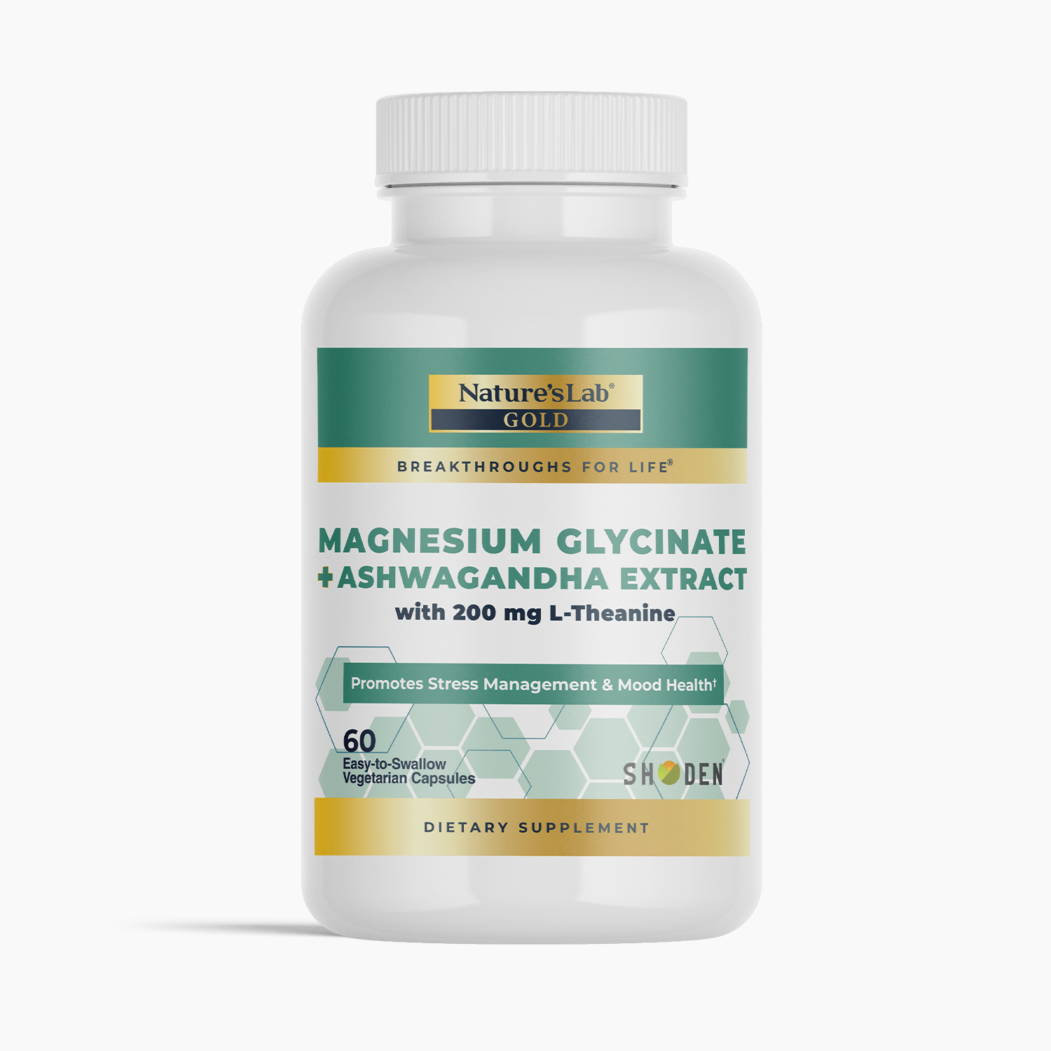 Nature's Lab Gold Magnesium Glycinate + Ashwagandha with L-Theanine Stress & Relaxation Support Nature's Lab Nature's Lab Gold Magnesium Glycinate + Ashwagandha with L-Theanine Stress & Relaxation Support Nature's Lab