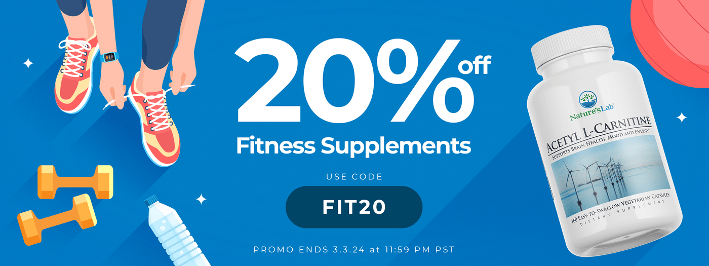 Save 20% OFF Fitness Supplements with code FIT20