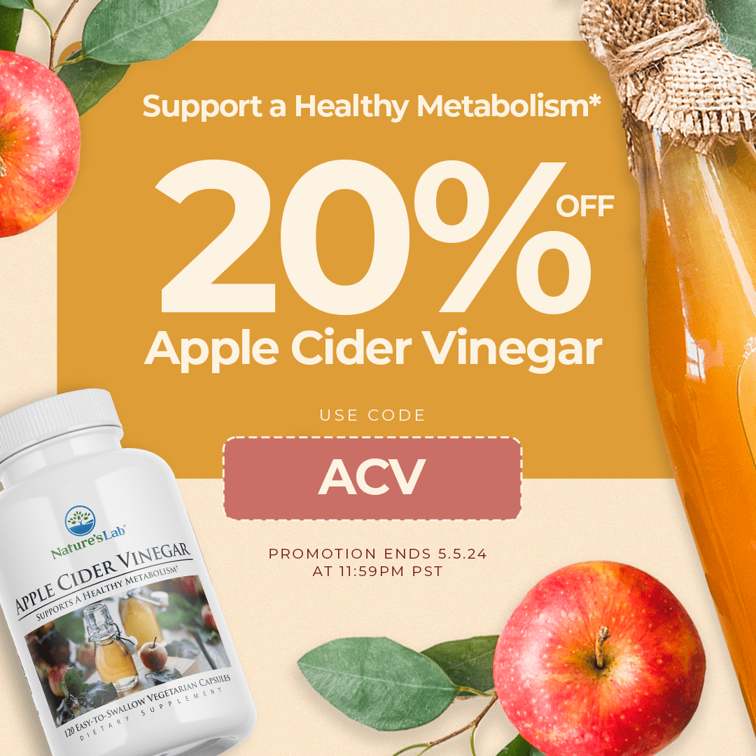 20% OFF Apple Cider Vinegar with code ACV