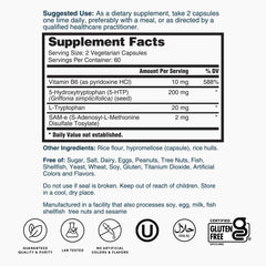 Nature's Lab 5-HTP Plus 200 mg - 120 Capsules