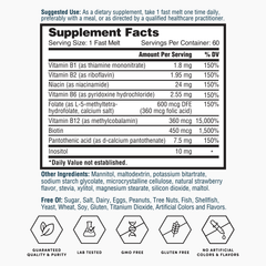 Nature's Lab Gold B-Complex - 60 Fast Melts