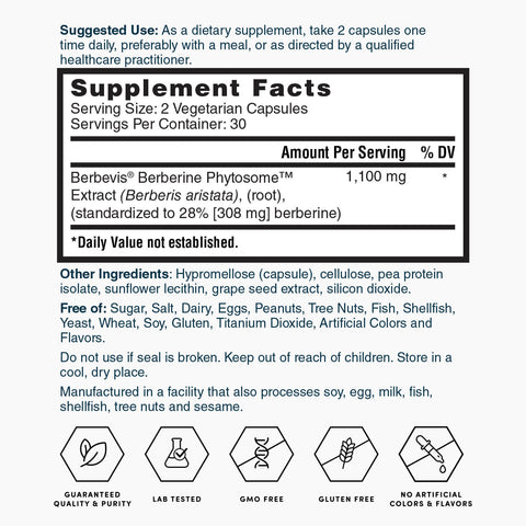 Summer Health Bundle - Berberine Supplement Facts