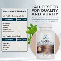 Nature's Lab Biotin 5000 mcg - 120 Capsules