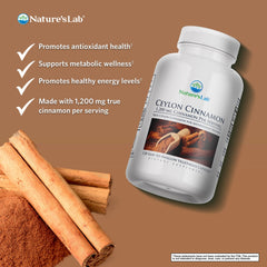 Nature's Lab Ceylon Cinnamon 1,200 mg - 120 Capsules