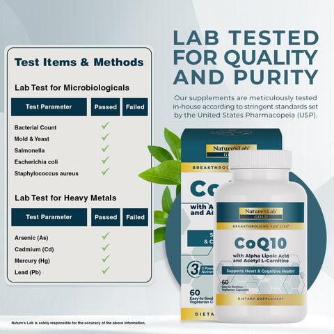 Coenzyme Q10 200mg | CoQ10 with ALA and ALCAR Nature's Lab Coenzyme Q10 200mg | CoQ10 with ALA and ALCAR Nature's Lab