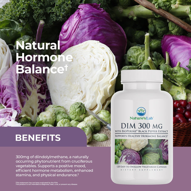 DIM 300mg | DIM Capsules | DIM with BioPerine® – Nature's Lab