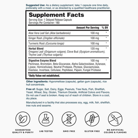 EnZym Balance 180ct ZNLB14414 L2-Rev002 Supplement Facts