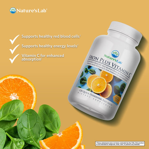 Iron Plus Vitamin C 120ct ZNLB17781 Benefits