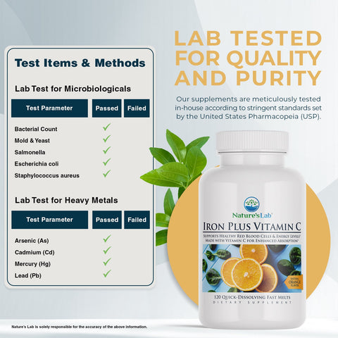 Iron Plus Vitamin C 120ct ZNLB17781 Testing