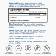 Nature's Lab L-Theanine 200 mg - 60 Capsules