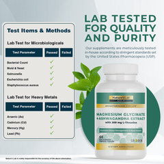 Magnesium Ashwagandha L-Theanine 60ct Testing