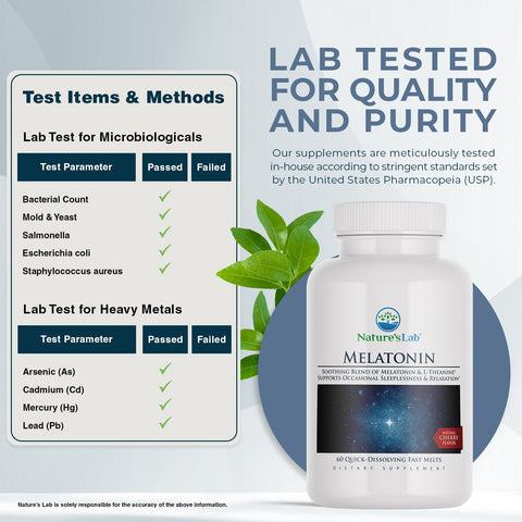 Melatonin Fast Melts 60ct ZNLB20479 L-Rev001 Testing