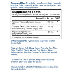 Nature's Lab Turmeric Complex Supplement Facts