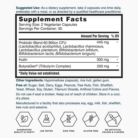 ProTotal 60ct ZNLB20622 Supplement Facts