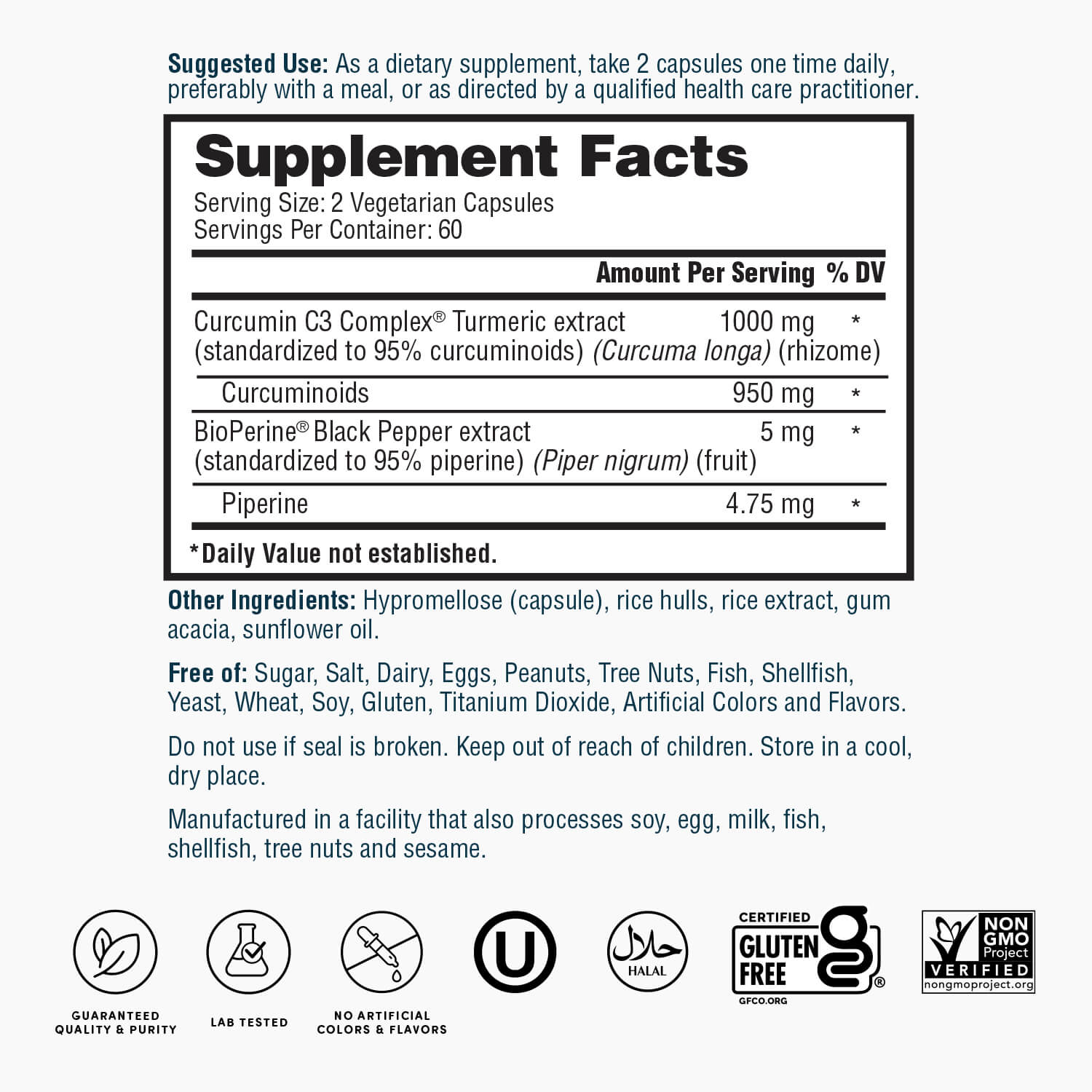 Curcumin C3 Complex | Turmeric with BioPerine® – Nature's Lab