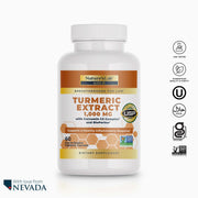 Nature's Lab Gold Turmeric Extract with Curcumin C3 and BioPerine - 60 capsules
