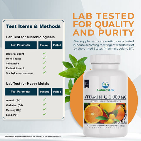Vitamin C 1000mg 120ct ZNLB17910 Testing