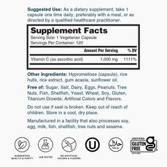 Nature's Lab Vitamine C 1 000 mg - 120 gélules