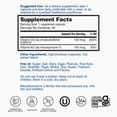 Nature's Lab Vitamin D3 Plus - 90 Capsules