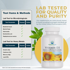 Nature's Lab Vitamin D3 - 180 Capsules