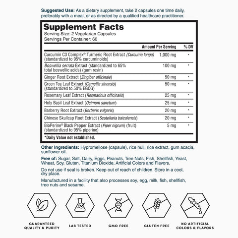 Whole Body Herbal Complex 120ct ZNLB20455 L-Rev001 Supplement Facts
