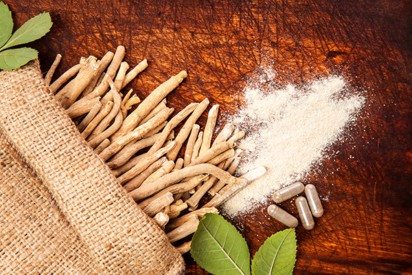 ashwagandha root as powder and in capsules