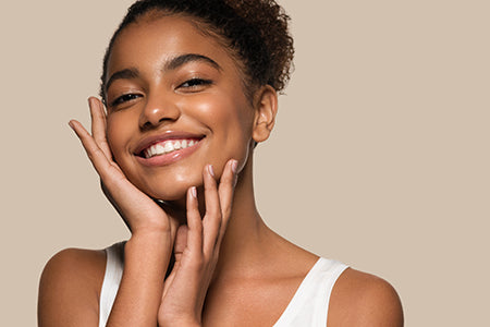 Girl with glowing skin