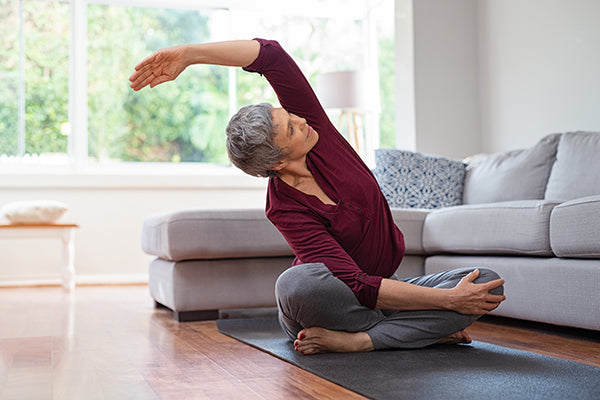 Mature woman exercising for joint health
