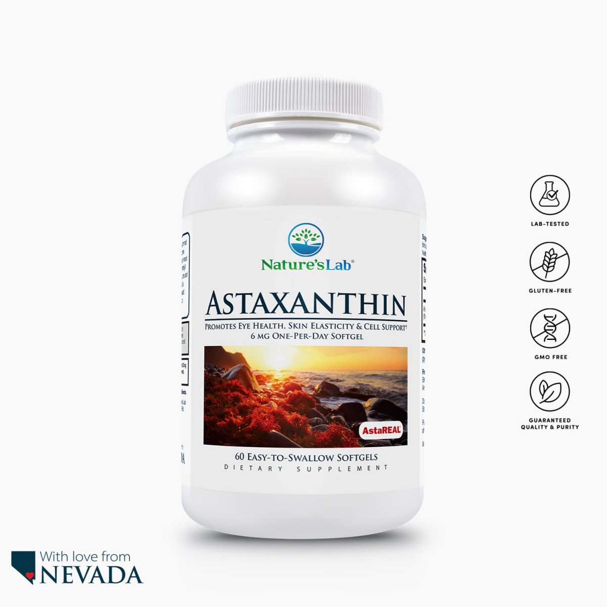 AstaReal® Astaxanthin 6mg Astaxanthin Supplement Nature's Lab