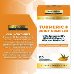 Nature’s Lab Gold Turmeric + Joint Complex - 120 Capsules