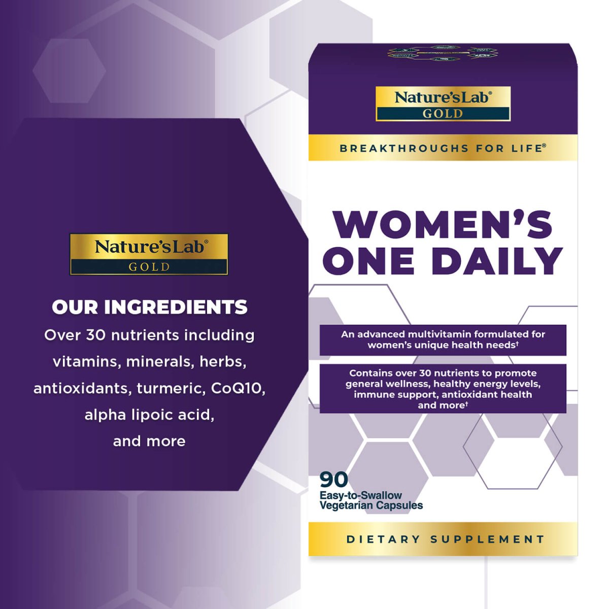 Nature S Lab Gold Women S One Daily Multivitamin 90 Capsules