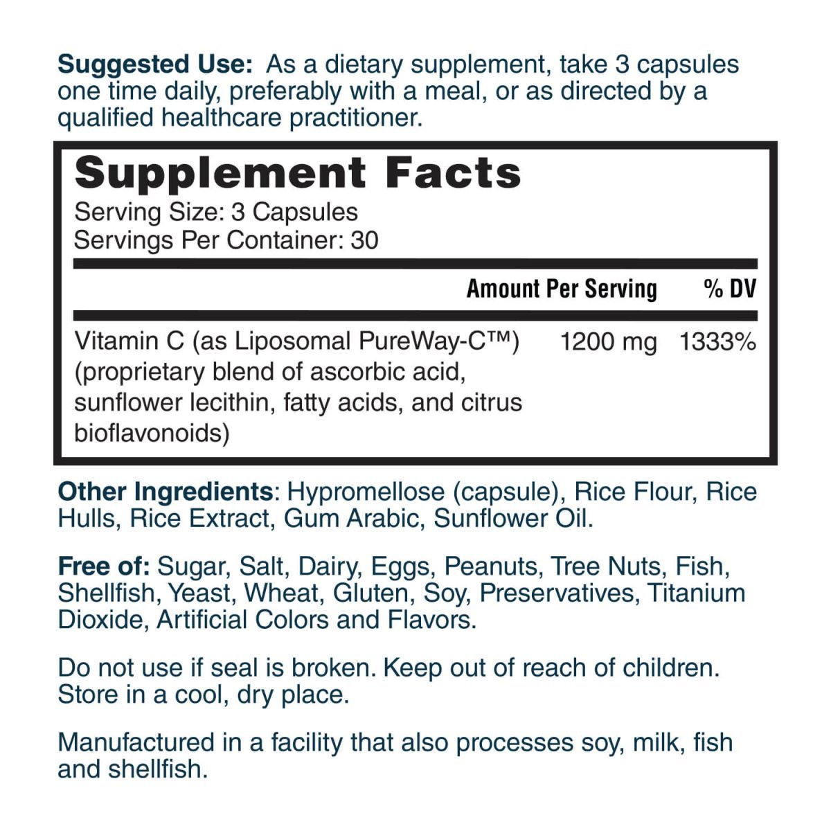 Liposomal Vitamin C | PureWay Health – Nature's Lab