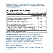 Nature's Lab Resveratrol Ultra 90 capsules Supplement Facts