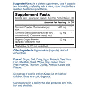 Nature's Lab Turmeric Complex 500mg 180 capsules Supplement Facts