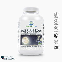 Nature's Lab Valerian Root 500 mg - 200 Capsules