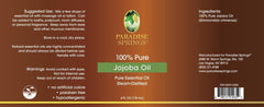 Paradise Springs JoJoba Oil Label