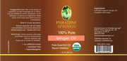 Paradise Springs Organic Ginger Oil Label