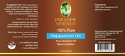 Paradise Springs Peppermint Oil Label