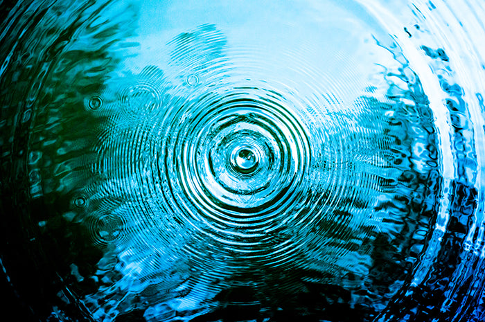 Close up of water ripples