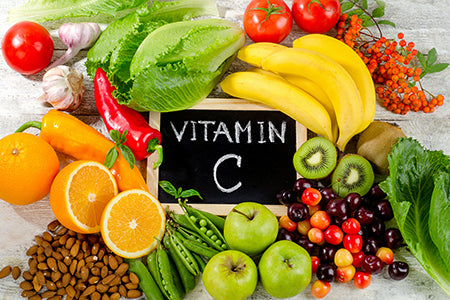 Vitamin C rich fruits, vegetables and nuts